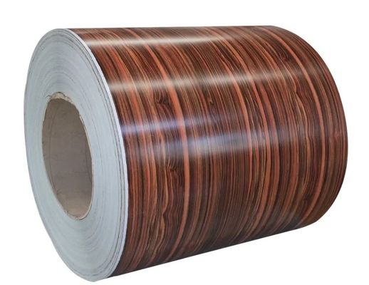 PVDF PPGI Color Steel Roll 1250mm Wood Printing Zinc Coated Steel Coil