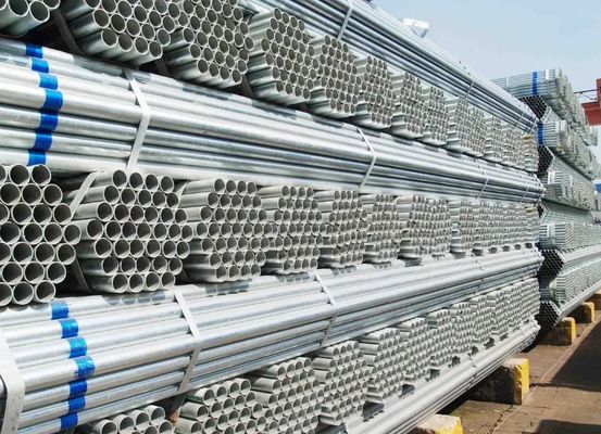 Round 50mm Galvanized Steel Pipe Thick Wall Large For Oil And Gas Pipelines