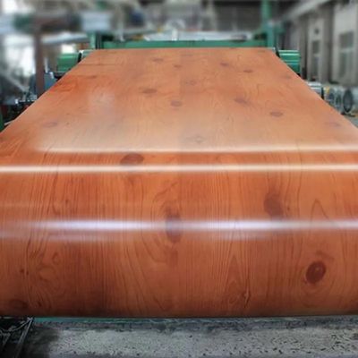 PVDF PPGI Color Steel Roll 1250mm Wood Printing Zinc Coated Steel Coil